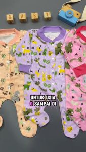 (0-3 Bulan) Sleepsuit Bayi Buka Kaki / SNI Bahan Katun Jumper Bodysuit Branded 0-3 Bulan Bayi Laki Laki Perempuan Buka Kaki Jumpsuit Baby Newborn Jumsuit