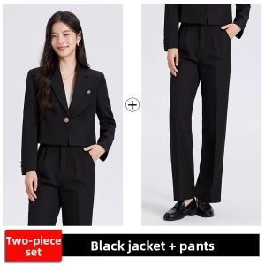 puella | Elegant Short Blazer Suit Jacket Apricot