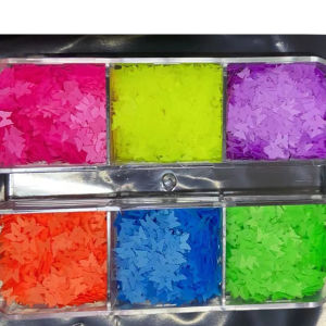 12 Chiếc Phấn Nhũ Hình Trái Tim/Lá Phong/Bướm Phấn Trang Trí Móng Tay Hình Số Phấn Nhũ Lấp Lánh Hologram Cho Ngày Lễ Tình Nhân