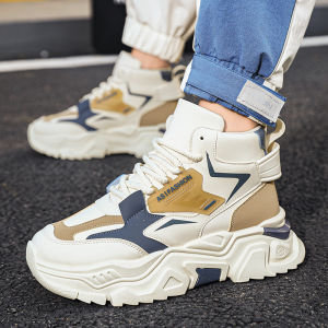 2025 New Mens Dad Shoes Invisible Heightening 12cm Thick Bottom Anti-slip Sports Casual Shoes Breathable Mesh Upper round Toe