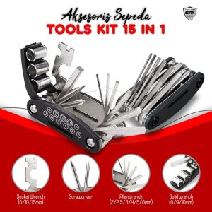 Bike Toolkit Kunci Sepeda Set Kunci Sepeda Tool Kit United 15 In 1
