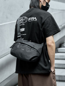 Fashionable Mens Crossbody Bag Leisure Cycling Waist Bag Small Running Sport Bag Outdoor Commuting Bag Soft Oxford Cloth