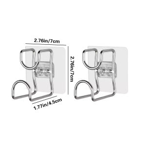Basin Hook Bathroom Basin Holder Wall-Mounted Basin Storage Hook Bathroom Kitchen Adhesive Hook Basin Storage Rack
