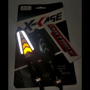 LAMPU SEN SEIN LED PUTIH RUNNING X-Case ORIGINAL KLX CRF WR Vixion CB CBR Tiger Megapro Vario Genio