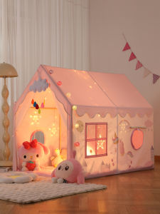 Pink Princess Childrens Tent Bed Sleeping Large Size Separate Bed 1 Meter 65 Girls Extended House Indoor Game House