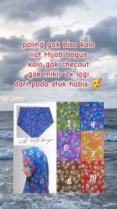 Segi Empat Silk Motif Bunga Bahan Katun Silk Lembut Cocok untuk Baju Polos Harga Murah Berkualitas