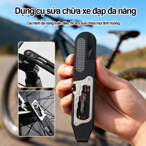Bộ cờ lê xe đạp đa năng chịu lực cao kèm thanh mở lốp dụng cụ sửa chữa xe đạp cờ lê bánh cóc di động