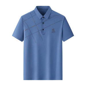 IELGY 7 Color Polo Shirt Mens Ice Silk Short-sleeved Business Casual Lel T-shirt