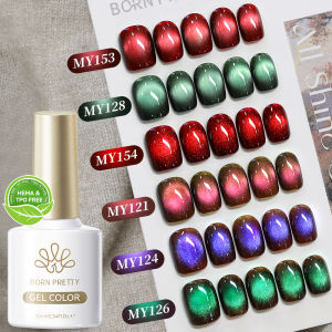BORN PRETTY 10ml Red Green Purple Cat Magnetic Gel Nail Polish Ultra Shine Semi Permanent Soak Off UV LED Varnish Design