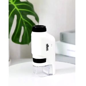 60-120X Childrens Handheld Microscope Portable Lightweight HD Eyepiece Microscope Pocket Micro Microscope Laboratory Hand-held