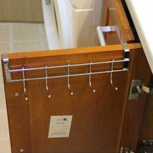 5 Hooks Stainless Steel Hook Up For Kitchen Door Hanger Coat Cabinet Home Bathroom Storage Supplies Clothes Towel Holder
