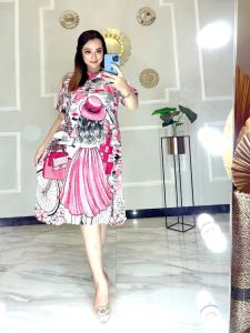 DASTER VIRAL MOTIF KEKINIAN TERBARU DRESS SOFIA BAHAN RAYON ADEM DAN HALUS BUSUI FRIENDLY BISA COD