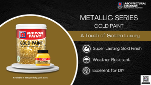 NIPPON Gold Paint Acrylic Paint Water Based Interior & Exterior 250g *