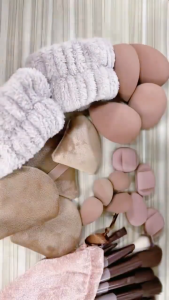 20/33PCS Makeup Brush Set Makeup Sponge Powder Puff Hair Tie Beauty Tools Face Wash Wristbands Tools