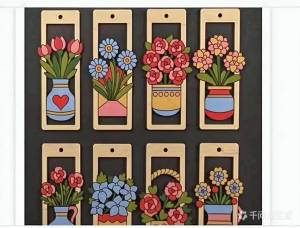 8 Chiếc Hình Hoa Bằng Gỗ Chưa Hoàn Thiện Dùng Làm Bookmark Trang Trí Vẽ Tranh DIY Thích Hợp Làm Quà Tặng Chủ Đề Cây Cối