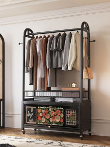 Meisda Floor Standing Clothes Drying Rack Bedroom Portable Home Use Clothes Storage Shelf Bedside Clothes Hanging Rack