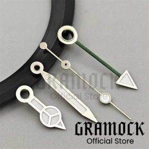 GRAMOCK Mens 29mm GMT 515 Quartz Pink Green Black Blue Watch Dial With Four Watch Hands Luminous Fit RONDA 515 Quartz Movement