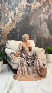 NADHEERA LUXURY GAMIS DEWASA HYLZA DRESS BAHAN SILKANIA PREMIUM