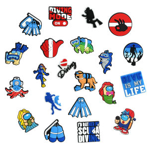 Diving and Underwater Exploration Sea Fishin Shoes Charms PVC Shoe Bag DIY Accessories Used for Fishing Enthusiast X-mas Gifts