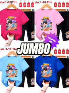 SETELAN KAOS ANAK COWOK DAN CEWEK KARAKTER JUMBO USIA 1-10 TAHUN