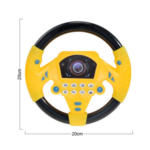 Eletric Steering Wheel Toy with Light Sound for Baby Kids Educational Portable Simulated Driving Steering Wheel Vocal ToysToys