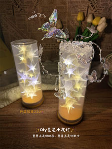 Handmade Diy Star Atmosphere Light Butterfly Night Light Creative Birthday Teacher Gift Material Package Home Decor Lamp Source