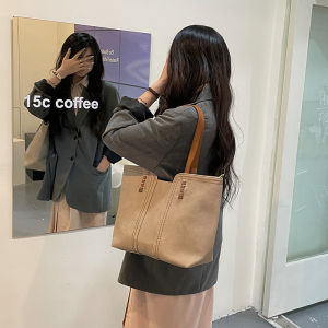 Korean Style Large Capacity Simple Tote Bag Commuter Shoulder Handbag Womens Bags Fashionable Atmosphere Retro Design