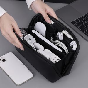 กระเป๋าเก็บสายเคเบิลข้อมูลแบบพกพาเมาส์หูฟัง Power Bank อุปกรณ์เสริมดิจิตอลกระเป๋าเดินทางกระเป๋าแต่งหน้า