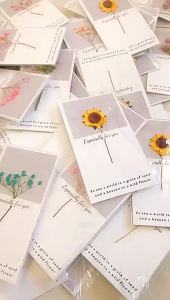 Birthday Dried Flower Blessing Gift Card Business Greeting Cards Invitation Cover Mothers Day