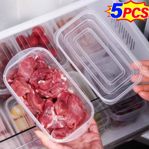 5Pcs 700ml Refrigerator Storage Box Freezing Meat Organizer Fresh Sealing Box with Lid Kitchen Food Container Prevents Mixing Smells