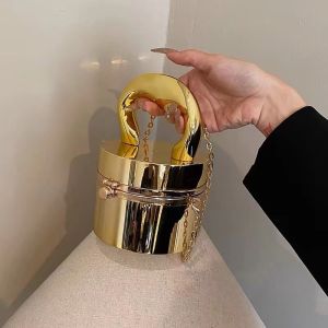 Mini Mini Bag 2025New European and American Fashion Bright Face Ins Womens Cylindrical Box Bag Trendy