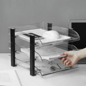 Document Organizer Desktop File Rack 3 Layers
