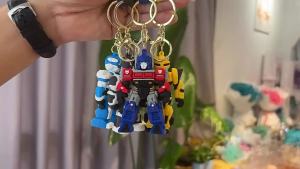 Bandai | Cute Cartoon 3d Doll Robot Pendant Keychain Bag Pendant Car Keychain Small Gift Metal Buckle Gift For Girlfriends Birthday