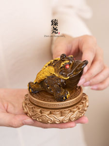 Resin Reshaping Colorful Wealth Attracting Froghopper Tea Pet Ornament High End Decorative Tea Set Accessories for Brewing Tea