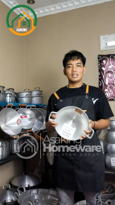 Wajan Penggorengan Cekung No.10-24 Alumunium Tebal Katel Serbaguna Anti Lengket Wajan Murah Asaking