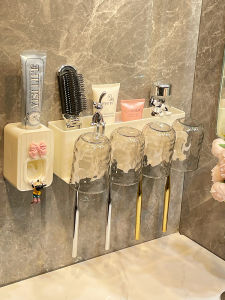 Bàn Đỗ Chổi Điện Gắn Tường Bát Đựng Nước Súc Miệng Trong Nhà Tắm Đồ Dùng Vệ Sinh Cá Nhân Bàn Đỗ Chổi Bằng Nhựa Chống Thấm Nước