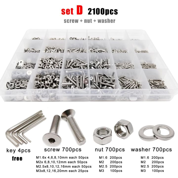 Lyeteung 565 Pezzi M2 M2.5 M3 M4 M5 M6 M8 M10 M12 Set Di Rondelle Piatte In Acciaio Inox, Rondelle Metalliche Assortite, Set Di Rondelle Piatte In Metallo, Per La Decorazione Della - 2