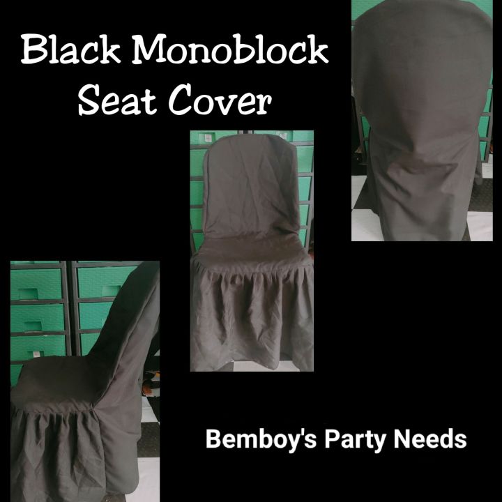 Black Monoblock Chair Seat Cover Lazada PH