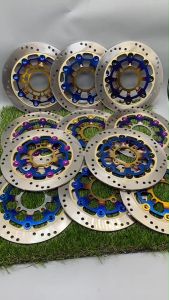 จานดิสหน้าแต่งอลูมิเนียมTITANIUMขนาด 220 mmสำหรับ W110-I/PCX(12-17)/MSX/W125/CZ-i/TZR / SPARK135 / NOUVO / X-1 DREAM110-