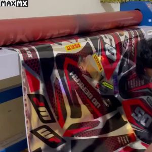 Sticker decal fullbody VIAR 250 variasi stiker keren motor VIAR motif SAPI HITAM LIST MERAH M-F2-000