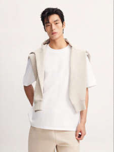 Jack Jones | Modal Summer Short Sleeve Tee with Soft Jacquard and Round Neck