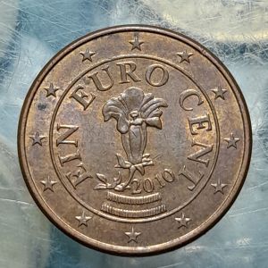 Koleksi koin kuno Austria klasik 1 Euro cent Kecil 2010