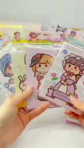 Mainan Anak Stiker Diamond Painting Card DIY Set Sanrio / Princess / Momo Hadiah Anak Perempuan