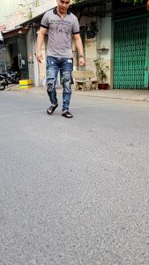 Dép nam quai ngang da bò DONAVY Cao cấp nhập khẩu hàng rất chất lượng chi tiết sắc sảo D.BVY