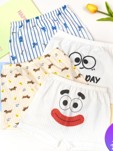 Boys Cotton Underwear Comfortable Loose Home Arro Pants Four-Corner Briefs Breathable Flat-Armed Shorts Cartoon Design Non-Squeezing Butt
