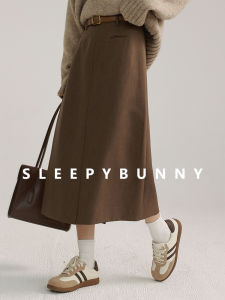 Retro Small Stature High Waist A-Line Slit Skirt