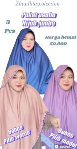 Paket usaha hijab bergo kerudung jumbo 50rb dapat 3kerudung premium murah/zhiadhiaz collection