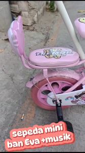 sepeda mini anak perempuan 12 thermor ban eva anti bocor dorongan+musik