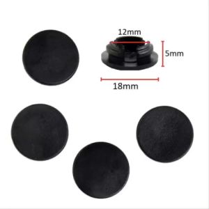 Set 5 nắp che vít tay nắm cửa xe hơi ô tô nắp đậy ốc vít bằng cao su màu đen (18mm)