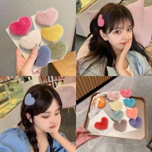 2pcs sang trọng hình trái tim tình yêu kẹp tóc cô gái ngọt ngào kẹp tóc thời trang tóc mái bên BB clip cho phụ nữ trẻ em hàng ngày Phụ kiện tóc mùa thu mùa đông barrettes